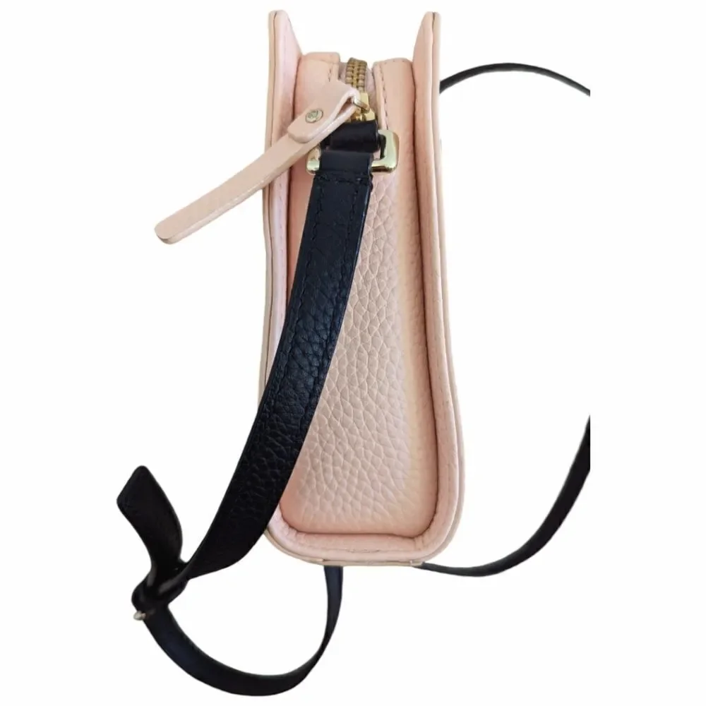 Kate Spade Henderson Street Fannie Pebbled Leather Shoulder Bag Pink & Gold